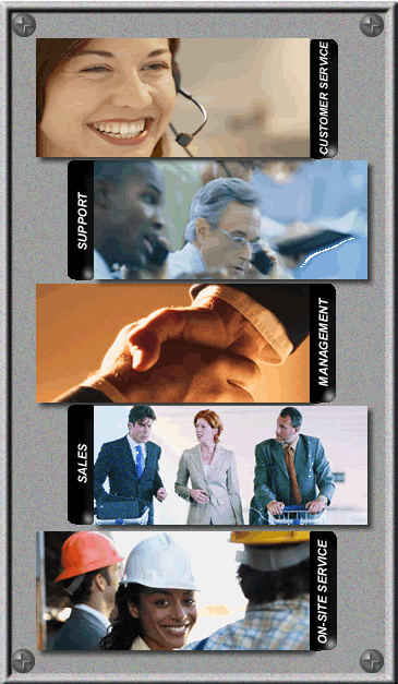 Customer Service, Accounts, Management, Sales, On Site Sales